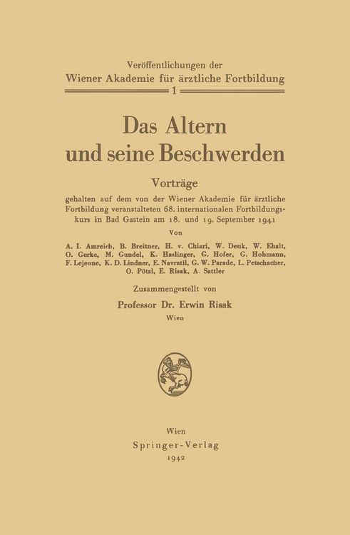 Produktbild: Das Altern und seine Beschwerden