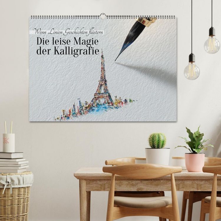 Produktbild: Die leise Magie der Kalligrafie (Wandkalender 2026 DIN A2 quer), CALVENDO Monatskalender