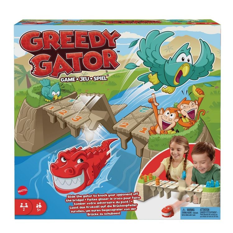 Produktbild: Kalle Krokofalle Spiel für Kinder, für 2 Spieler, Spaß für die ganze Familie und an Spieleabenden