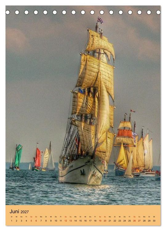 Produktbild: SAIL Rostock-Warnem&uuml;nde. Du bist so sch&ouml;n (Tischkalender 2027 DIN A5 hoch), CALVENDO Monatskalender