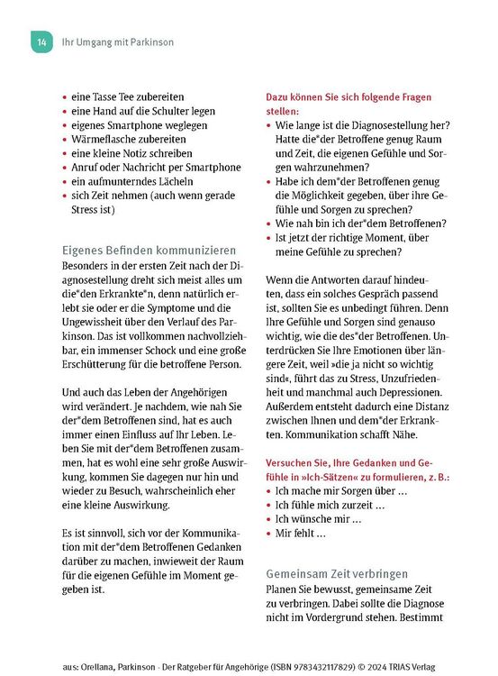 Produktbild: Parkinson. Der Ratgeber f&uuml;r Angeh&ouml;rige