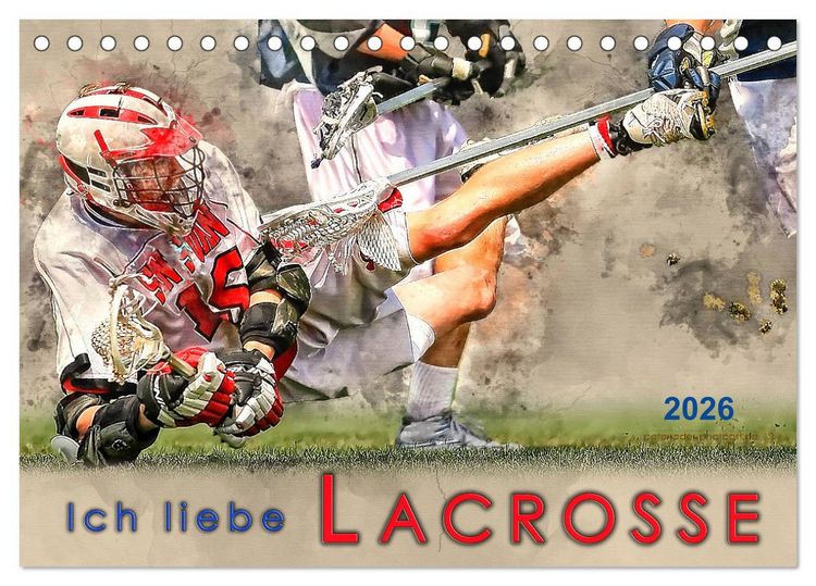 Produktbild: Ich liebe Lacrosse (Tischkalender 2026 DIN A5 quer), CALVENDO Monatskalender