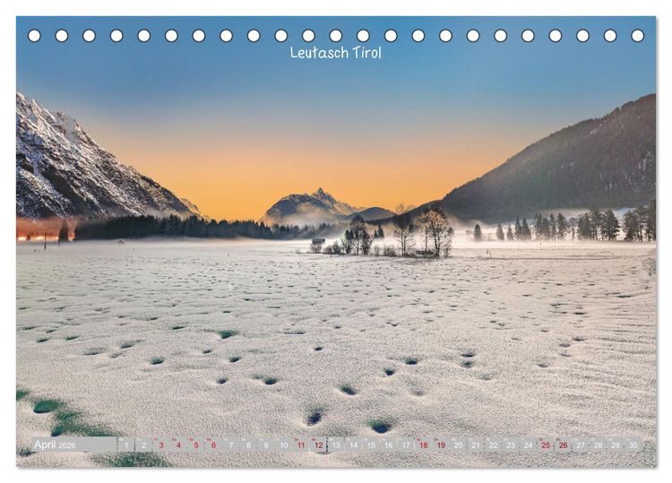 Produktbild: Winterdreams - Lech, Leutasch, Gurgl, Ischgl, S&ouml;lden (Tischkalender 2026 DIN A5 quer), CALVENDO Monatskalender