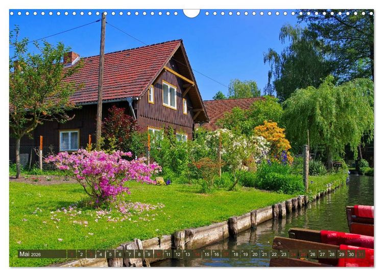 Produktbild: Spreewald - Malerische Kulturlandschaft in Brandenburg (Wandkalender 2026 DIN A3 quer), CALVENDO Monatskalender