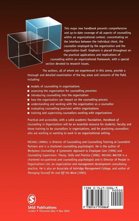 Produktbild: Handbook of Counselling in Organizations