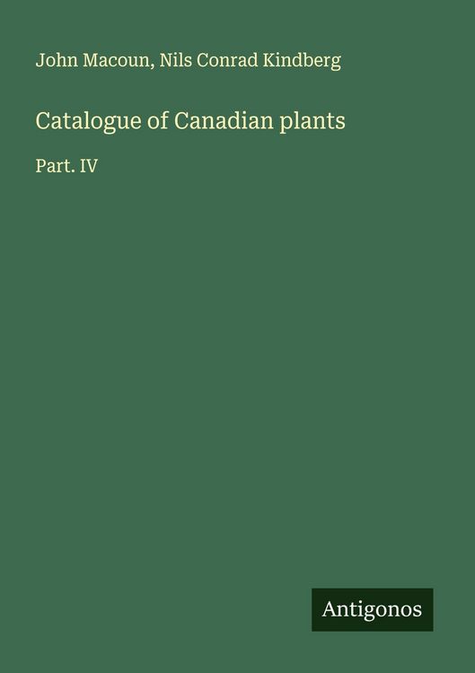 Produktbild: Catalogue of Canadian plants