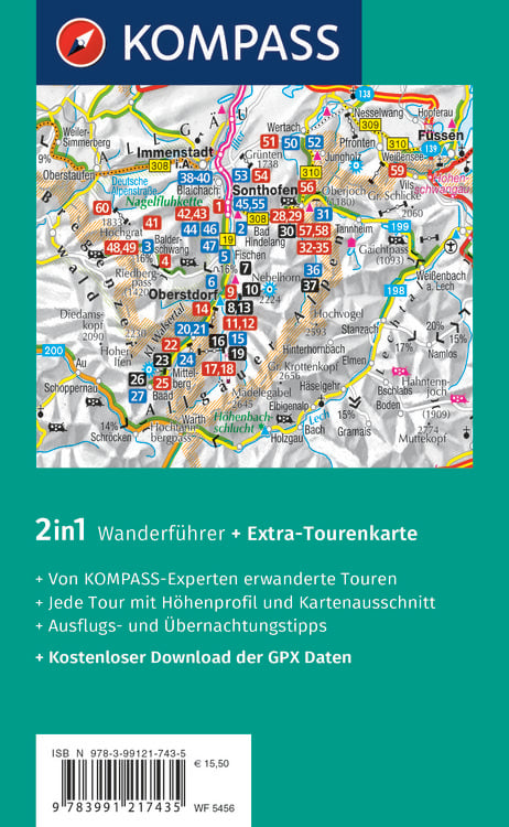 Produktbild: KOMPASS Wanderf&uuml;hrer Allg&auml;u, Allg&auml;uer Alpen, 60 Touren