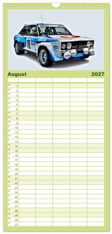 Produktbild: Familienplaner 2027 - Italienische Klassiker mit 5 Spalten (Wandkalender, 21 x 45 cm) CALVENDO