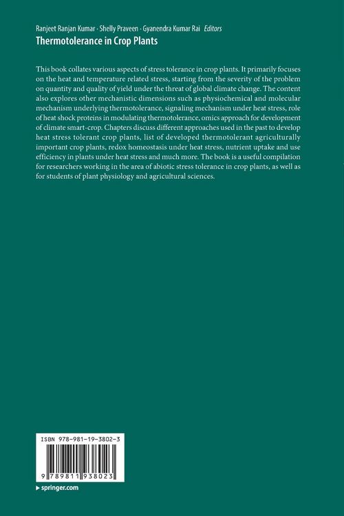 Produktbild: Thermotolerance in Crop Plants