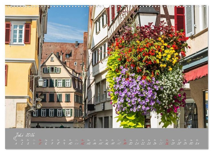 Produktbild: Zw&ouml;lf Monate in T&uuml;bingen (hochwertiger Premium Wandkalender 2026 DIN A2 quer), Kunstdruck in Hochglanz