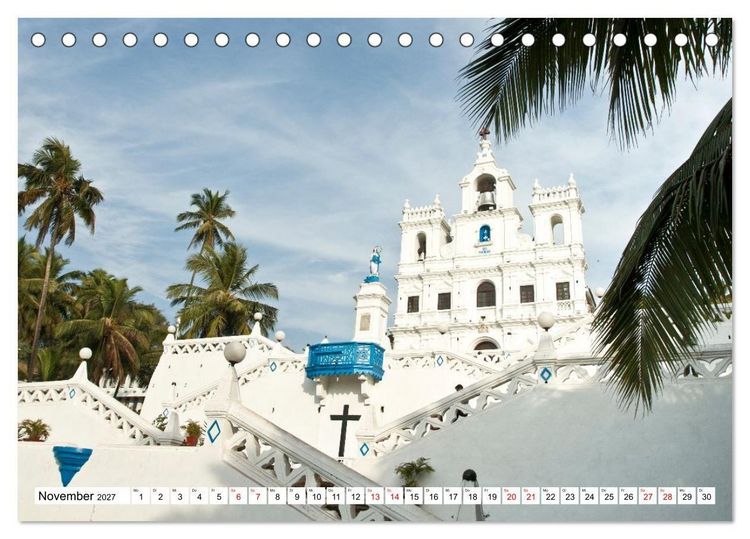 Produktbild: Momente einer Reise - Goa und Karnataka (Tischkalender 2027 DIN A5 quer), CALVENDO Monatskalender