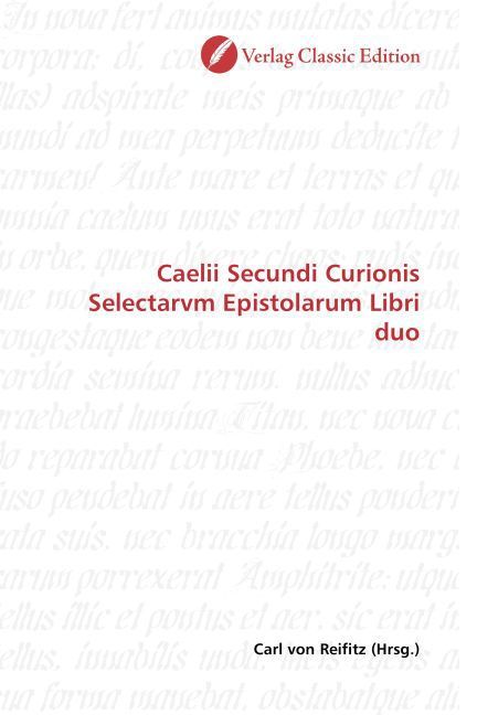 Produktbild: Caelii Secundi Curionis Selectarvm Epistolarum Libri duo