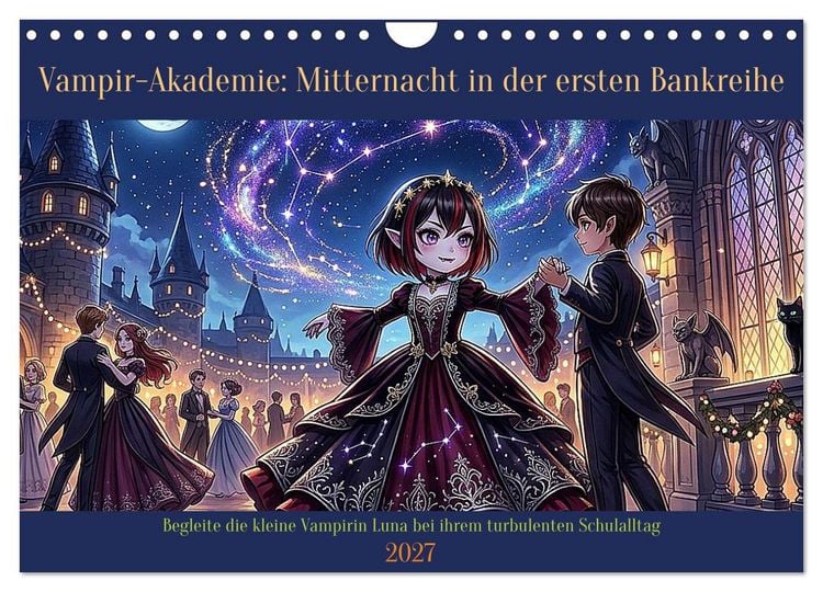 Produktbild: Vampir-Akademie: Mitternacht in der ersten Bankreihe (Wandkalender 2027 DIN A4 quer), CALVENDO Monatskalender