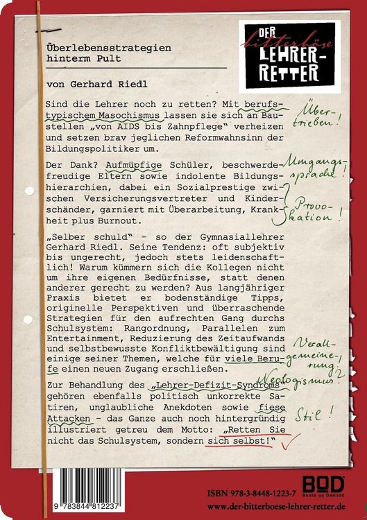 Produktbild: Der bitterb&ouml;se Lehrer-Retter
