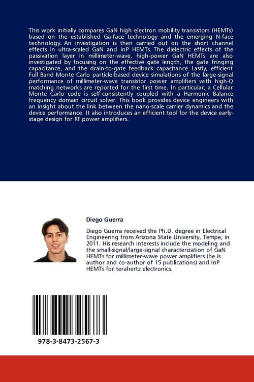 Produktbild: GaN HEMT Modeling and Design for mm and sub-mm Wave Power Amplifiers
