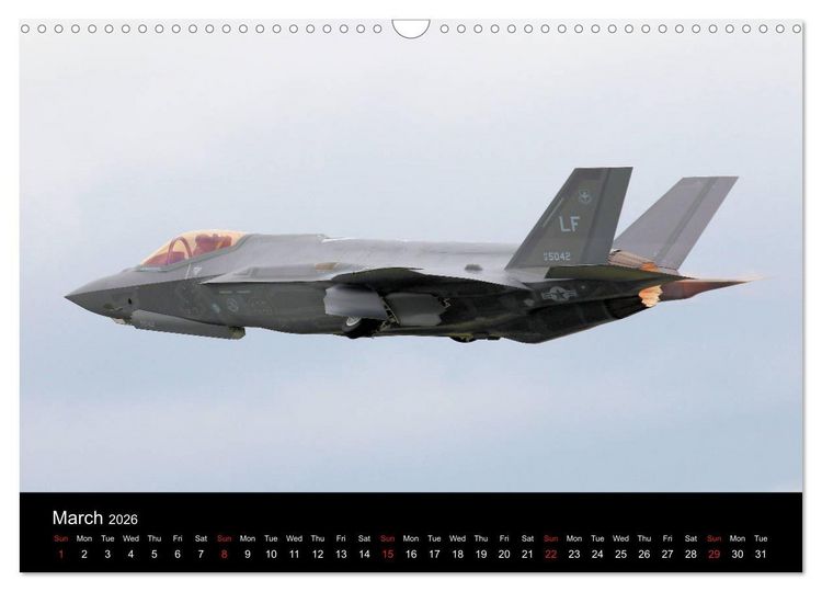 Produktbild: Lockheed Martin F35 Stealth Fighter (Wall Calendar 2026 DIN A3 landscape), CALVENDO 12 Month Wall Calendar