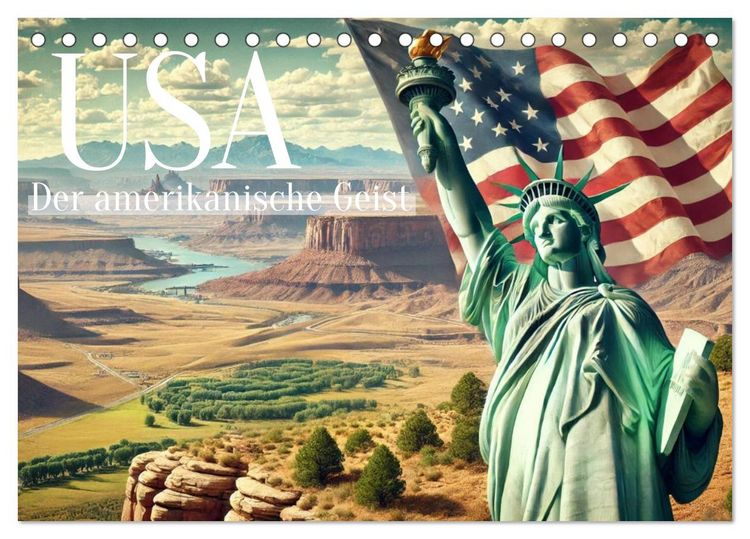 Produktbild: USA - Der amerikanische Geist (Tischkalender 2026 DIN A5 quer), CALVENDO Monatskalender