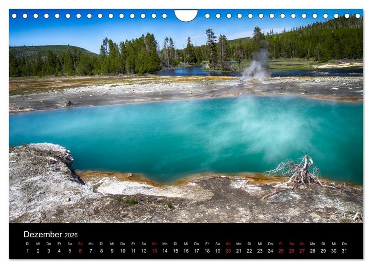 Produktbild: Traumziele in den USA. Der Yellowstone National Park (Wandkalender 2026 DIN A4 quer), CALVENDO Monatskalender