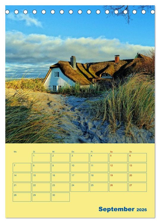 Produktbild: Sehnsuchtsort Fischland-Dar&szlig;-Zingst (Tischkalender 2026 DIN A5 hoch), CALVENDO Monatskalender