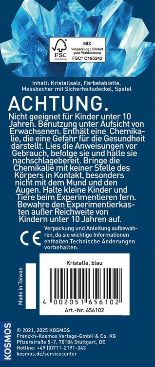 Produktbild: Blaue Kristalle selbst z&uuml;chten