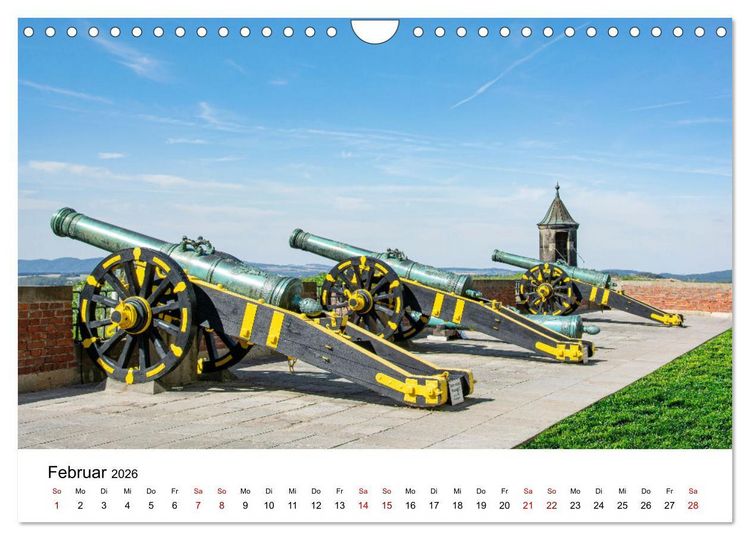 Produktbild: Bergfestung K&ouml;nigstein (Wandkalender 2026 DIN A4 quer), CALVENDO Monatskalender