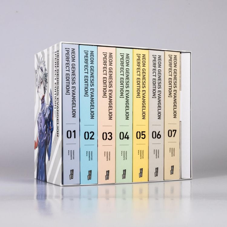 Produktbild: Neon Genesis Evangelion &ndash; Perfect Edition, B&auml;nde 1-7 im Sammelschuber mit Extras