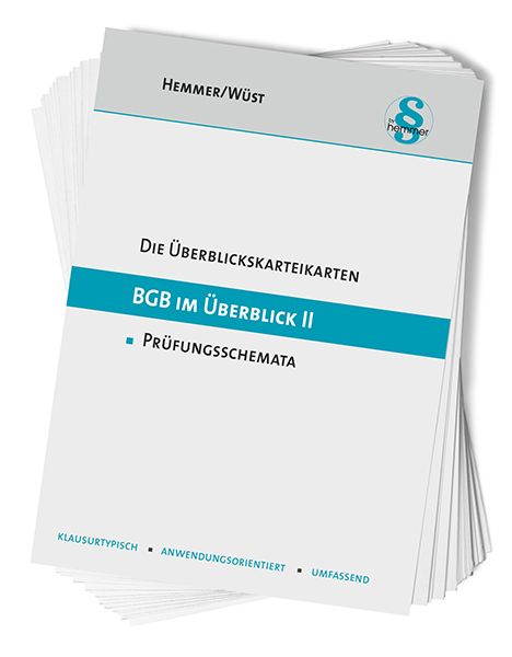 Produktbild: Die &Uuml;berblickskarteikarten BGB im &Uuml;berblick II - Nebengebiete