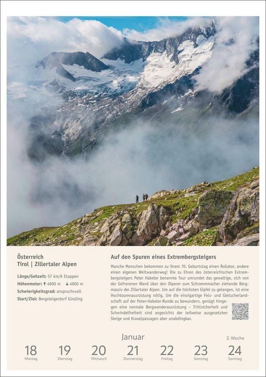 Produktbild: Wanderlust Wochen-Kulturkalender 2027 - 53 Touren von der K&uuml;ste bis zu den Alpen