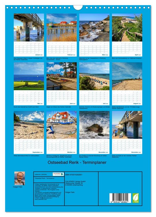 Produktbild: Ostseebad Rerik - Terminplaner (Wandkalender 2026 DIN A3 hoch), CALVENDO Monatskalender