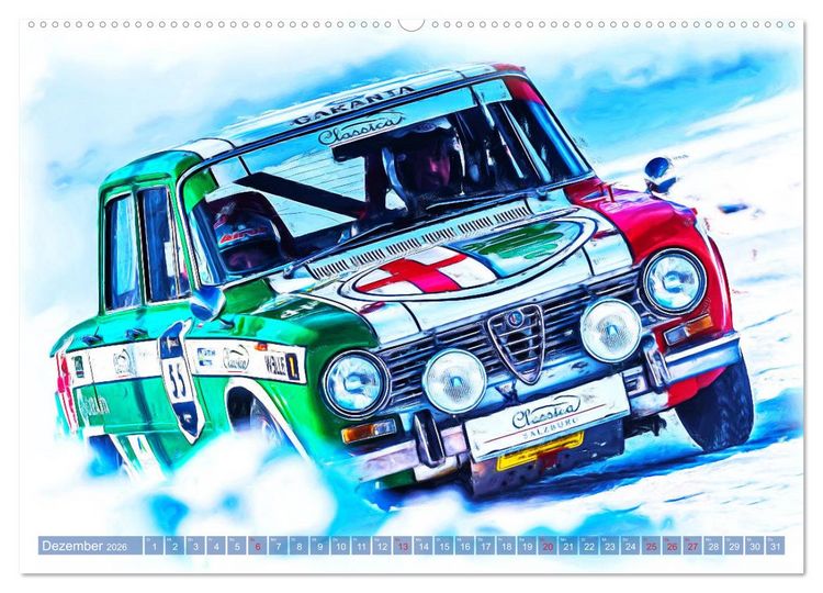 Produktbild: Rallye-Klassiker auf Eis (Wandkalender 2026 DIN A2 quer), CALVENDO Monatskalender