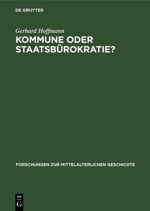 Produktbild: Kommune oder Staatsb&uuml;rokratie?