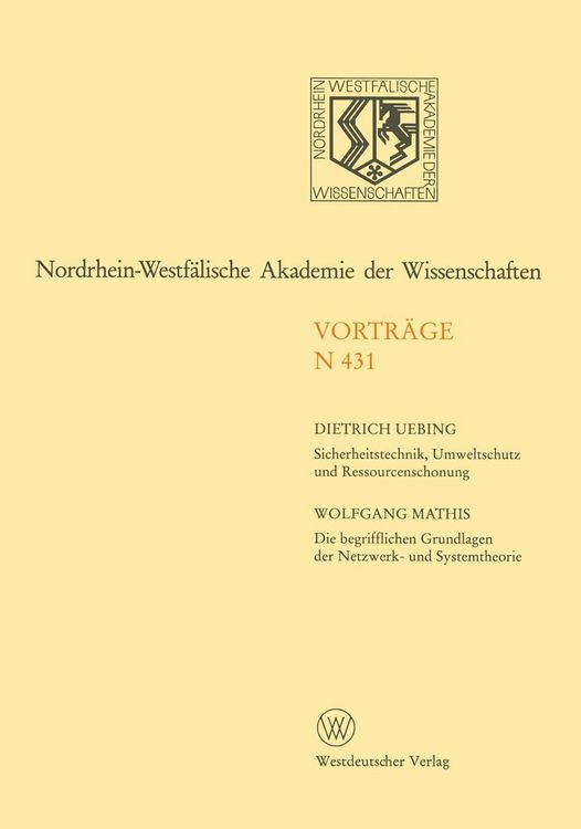 Produktbild: Nordrhein-Westfälische Akademie der Wissenschaften