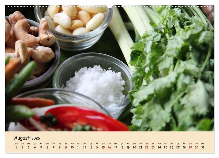 Produktbild: thail&auml;ndische K&uuml;che (hochwertiger Premium Wandkalender 2026 DIN A2 quer), Kunstdruck in Hochglanz