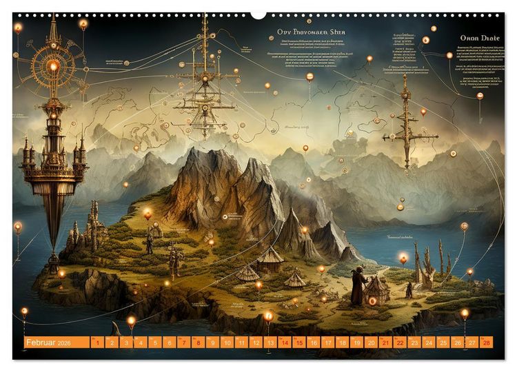 Produktbild: Antike Wegweiser (Wandkalender 2026 DIN A2 quer), CALVENDO Monatskalender
