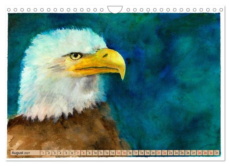 Produktbild: The Fascinating World of Birds in Watercolour (Wall Calendar 2027 DIN A4 landscape), CALVENDO 12 Month Wall Calendar