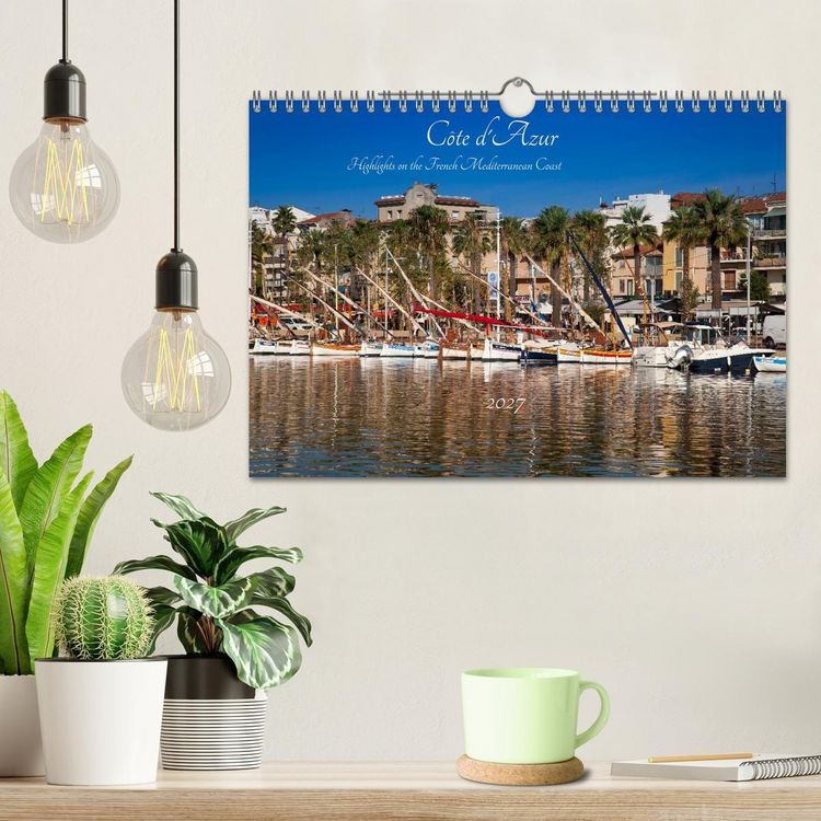 Produktbild: C&ocirc;te d'Azur Highlights on the French Mediterranean Coast (Wall Calendar 2027 DIN A4 landscape), CALVENDO 12 Month Wall Calendar