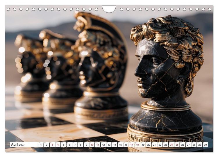 Produktbild: Schach &ndash; Wenn Schachfiguren Charakter zeigen (Wandkalender 2027 DIN A4 quer), CALVENDO Monatskalender