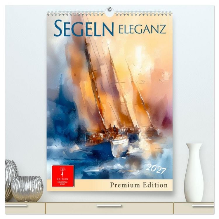 Produktbild: Segeln - Eleganz (hochwertiger Premium Wandkalender 2027 DIN A2 hoch), Kunstdruck in Hochglanz