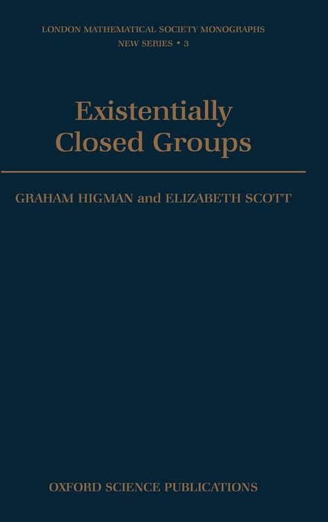 Produktbild: Existentially Closed Groups