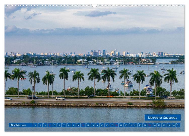 Produktbild: Kunterbuntes Miami (Wandkalender 2026 DIN A2 quer), CALVENDO Monatskalender