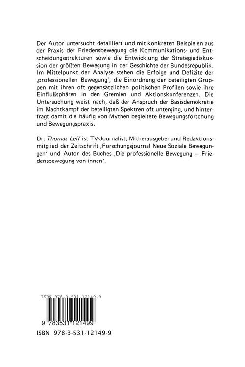 Produktbild: Die strategische (Ohn-) Macht der Friedensbewegung