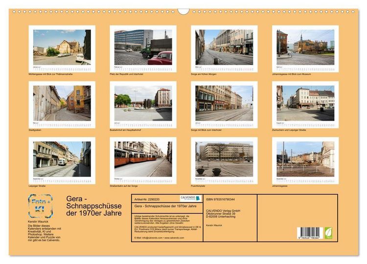 Produktbild: Gera - Schnappsch&uuml;sse der 1970er Jahre (Wandkalender 2027 DIN A2 quer), CALVENDO Monatskalender