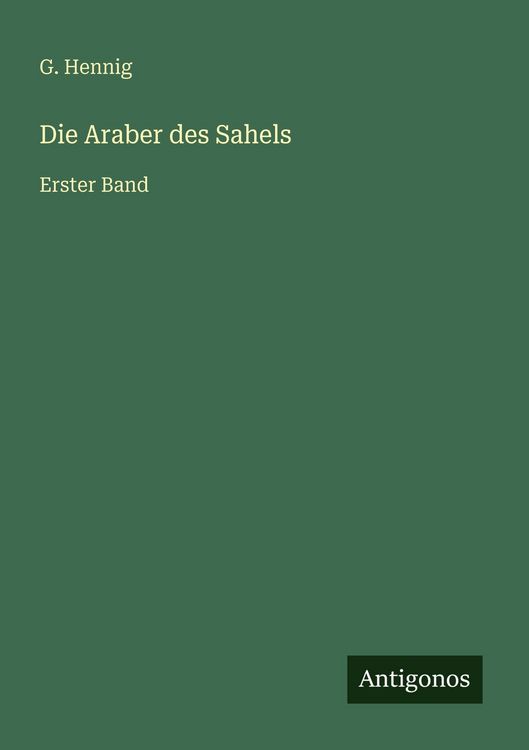 Produktbild: Die Araber des Sahels