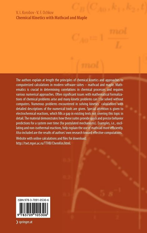 Produktbild: Chemical Kinetics with Mathcad and Maple
