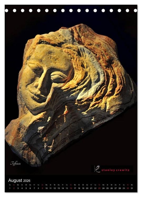 Produktbild: Kunstkalender 2026 - Encaustic und Tuffstein - Skulpturen (Tischkalender 2026 DIN A5 hoch), CALVENDO Monatskalender