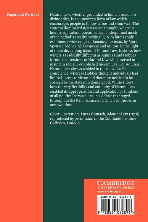Produktbild: Natural Law in English Renaissance Literature