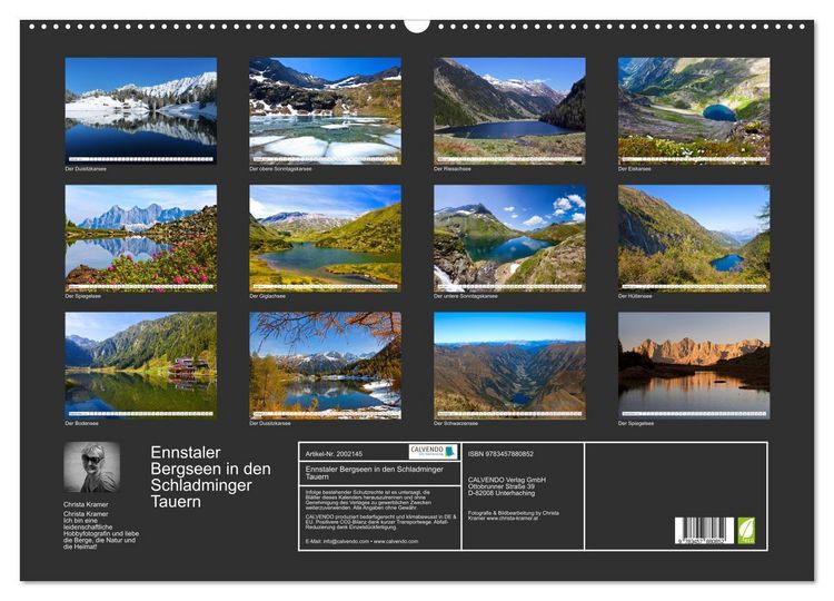 Produktbild: Ennstaler Bergseen in den Schladminger Tauern (Wandkalender 2026 DIN A2 quer), CALVENDO Monatskalender
