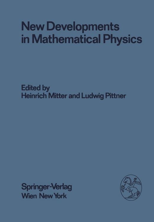 Produktbild: New Developments in Mathematical Physics