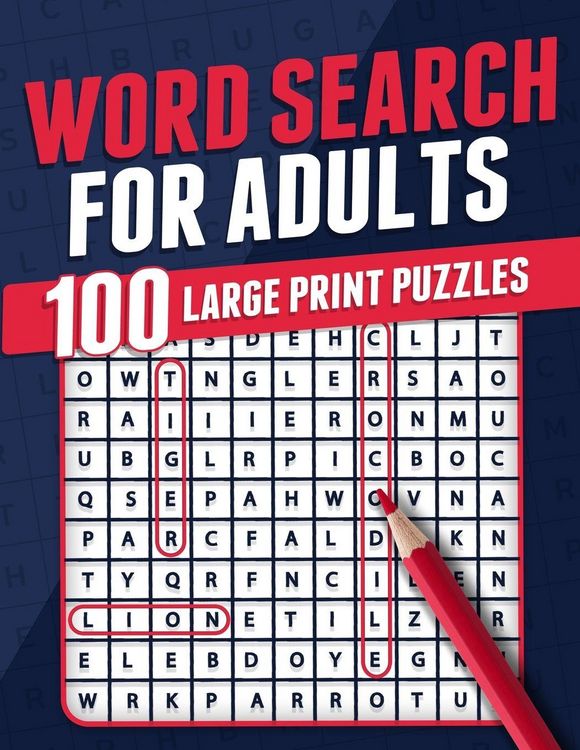 Produktbild: Word Search For Adults | 100 Large Print Puzzles | Puzzle Book For Adults | Adult Activity Book | Large Print Search and Find Themed Puzzles | Brain G