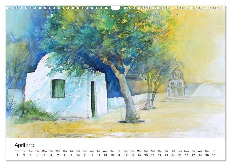 Produktbild: WATERCOLOR IMPRESSIONS (Wall Calendar 2027 DIN A3 landscape), CALVENDO 12 Month Wall Calendar